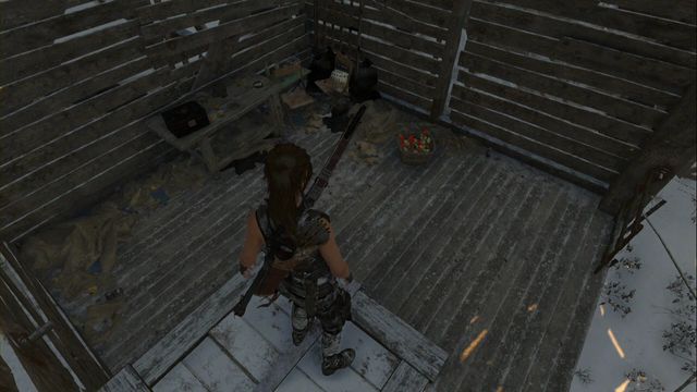 Jump down below, where you find the box - Rise of the Tomb Raider: Relics, Soviet Installation secrets, map, tips - Soviet Installation - Rise of the Tomb Raider Guide