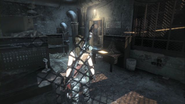 Right before you enter the room where you need to remove live wires from water - Rise of the Tomb Raider: Documents, Soviet Installation secrets, map, tips - Soviet Installation - Rise of the Tomb Raider Guide