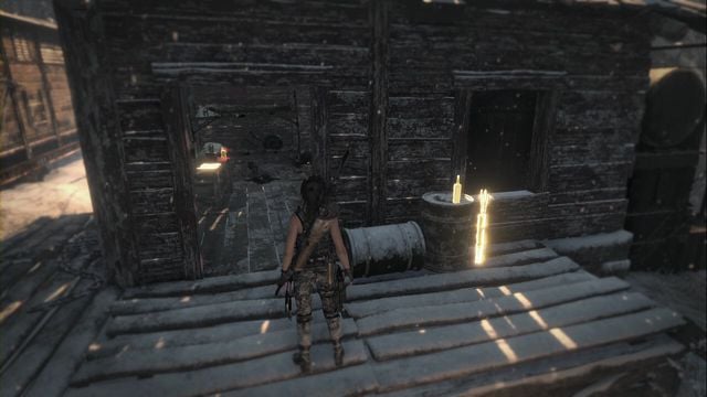 In the building in front of the gate, behind the truck - Rise of the Tomb Raider: Documents, Soviet Installation secrets, map, tips - Soviet Installation - Rise of the Tomb Raider Guide