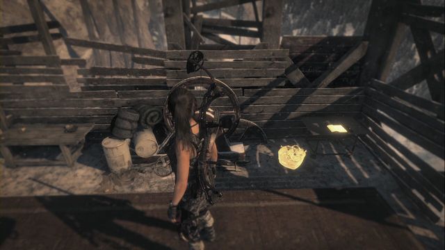 In the spot, where you need to jump over the chasm, a moment earlier - Rise of the Tomb Raider: Documents, Soviet Installation secrets, map, tips - Soviet Installation - Rise of the Tomb Raider Guide