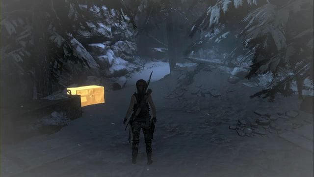 Right above the Communications Tower camp, you ride up in the main storyline, after you receive broadhead arrows that you can shoot into wooden elements - Rise of the Tomb Raider: Chests, crypt treasures, Soviet Installation secrets - Soviet Installation - Rise of the Tomb Raider Guide