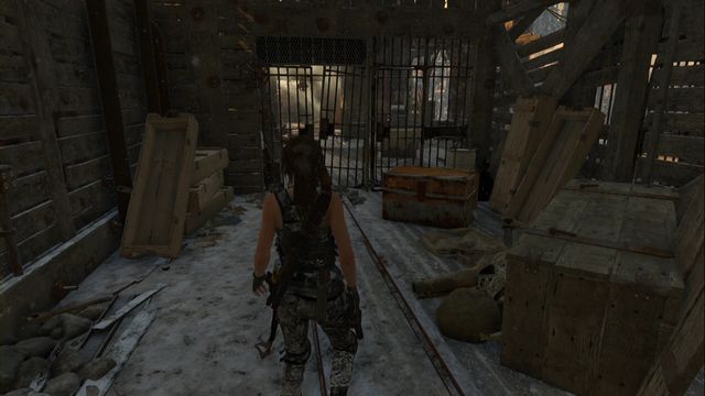Before you enter the Red Mine tomb - while behind the grate, the entrance will be on your left (you can climb up) - Rise of the Tomb Raider: Chests, crypt treasures, Soviet Installation secrets - Soviet Installation - Rise of the Tomb Raider Guide