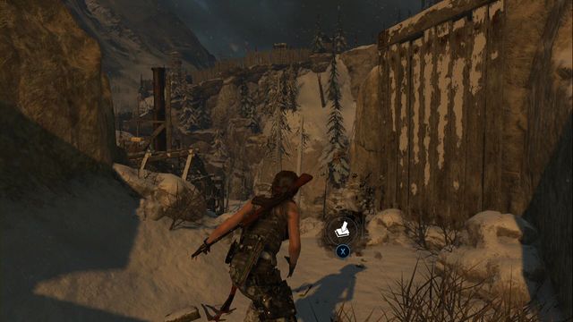 To get to this chest, you need to climb onto the ledge - Rise of the Tomb Raider: Chests, crypt treasures, Soviet Installation secrets - Soviet Installation - Rise of the Tomb Raider Guide