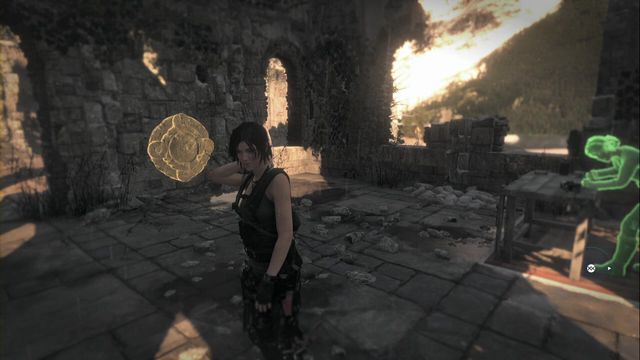 On the stone wall, in the location where you can receive a mission - Rise of the Tomb Raider: Murals, Geothermal Valley secrets, map, locations, tips - Geothermal Valley - Rise of the Tomb Raider Guide