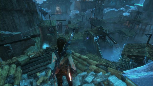 Near the trebuchet, destroy the barricade opposite the wall of ice (with an explosive arrow) - Rise of the Tomb Raider: Relics, Lost City secrets, locations, tips - Lost City - Rise of the Tomb Raider Guide
