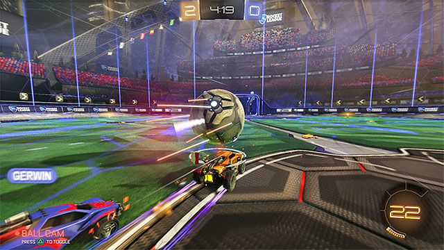 Performing a jump allows you to hit the ball before it even touches the ground - Basic moves - Types of moves - Rocket League - Game Guide and Walkthrough
