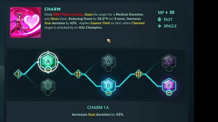 In the picture above, you will find our suggested way of developing Ahri' - Ruined King: Ahri - character build, skills, runes - Buildy - Ruined King Guide