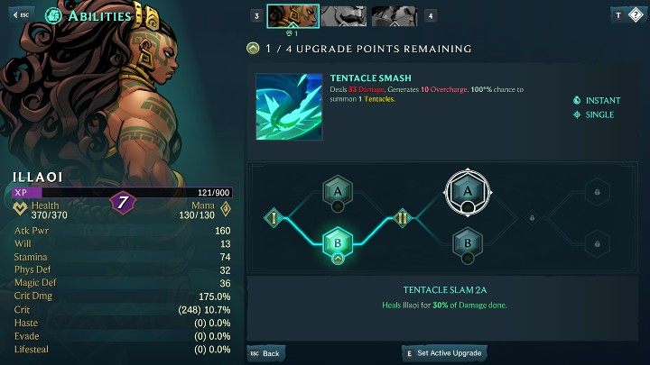 Every time, when the characters of Ruined King: A League of Legends Story level up, they also gain one skill point which you can use to improve instant abilites, alley skills or passive abilites - Ruined King: Character development - Basics - Ruined King Guide