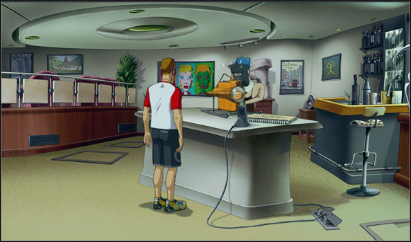 Brian returned to the bridge and went down the elevator - Hello my old friends - Chapter V: Shipped to the Past - Runaway 2: The Dream of the Turtle - Game Guide and Walkthrough