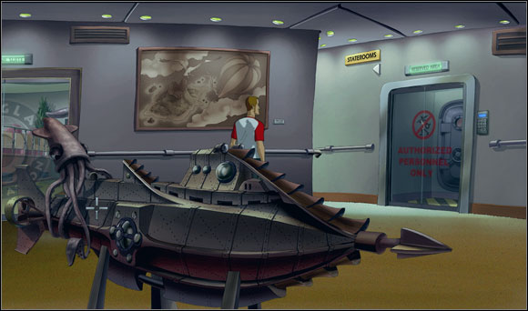 He looked at the door to the right - Hello my old friends - Chapter V: Shipped to the Past - Runaway 2: The Dream of the Turtle - Game Guide and Walkthrough