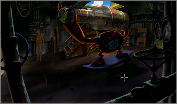 The basement was open but there was dark inside - Getting the motorboat - Chapter II: Surfin' Mala - Runaway 2: The Dream of the Turtle - Game Guide and Walkthrough