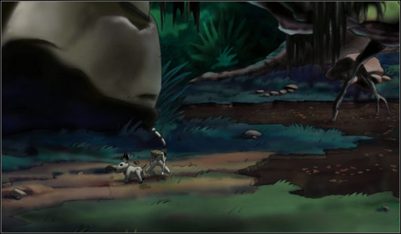 It looked that Brian needed to get rid of the animal before he moves on - Getting out of the jungle - Chapter I: Trapped in the jungle - Runaway 2: The Dream of the Turtle - Game Guide and Walkthrough