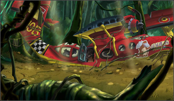 Quickly Brian came up with a simple plan consisted of two parts: get out of the jungle and find Gina - Getting out of the jungle - Chapter I: Trapped in the jungle - Runaway 2: The Dream of the Turtle - Game Guide and Walkthrough