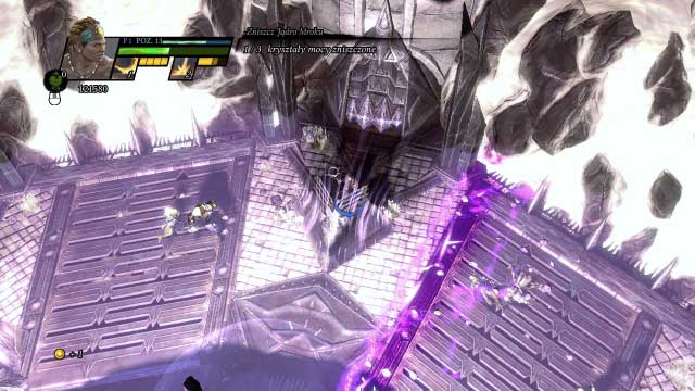 The spot in which you need to hide from the main explosion. - Palambron Fortress - Campaign mode - Sacred 3 - Game Guide and Walkthrough