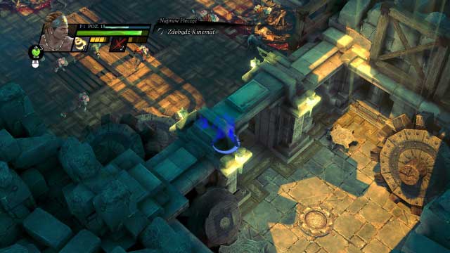 The Cinemat is in a small room next to the one with the construct in it. - Zhurag - Campaign mode - Sacred 3 - Game Guide and Walkthrough