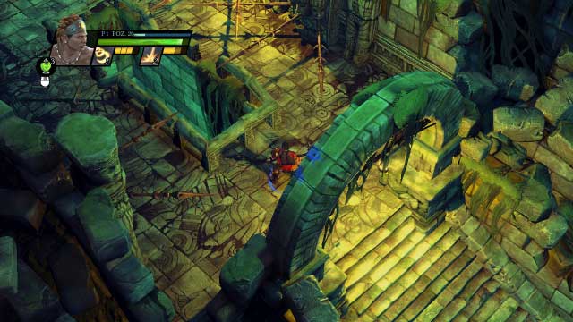 Quickly, run along the wall at the moment at which the spikes hide in the wall - Azabrak Ruins - Campaign mode - Sacred 3 - Game Guide and Walkthrough