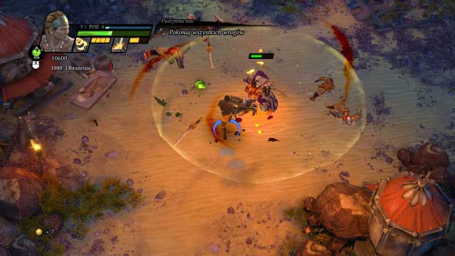 The area of attack of the opponent is well visible. - Defeating all of the opponents - Side missions - Sacred 3 - Game Guide and Walkthrough