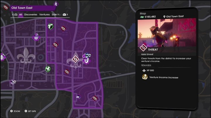 1 - Saints Row 2022: Threats (East Old Town) - activity list - East Old Town - Saints Row Guide, Walkthrough