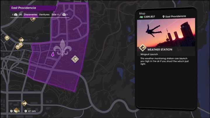 The Weather Station is a great spot to launch yourself into the air - Saints Row 2022: Discoveries (East Providencia) - list and description of activity - East Providencia - Saints Row Guide, Walkthrough
