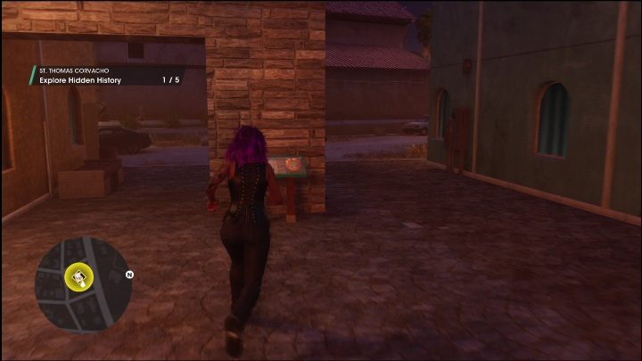The first point is hidden behind the stone pillar, opposite the starting board - Saints Row 2022: Discoveries (East Providencia) - list and description of activity - East Providencia - Saints Row Guide, Walkthrough