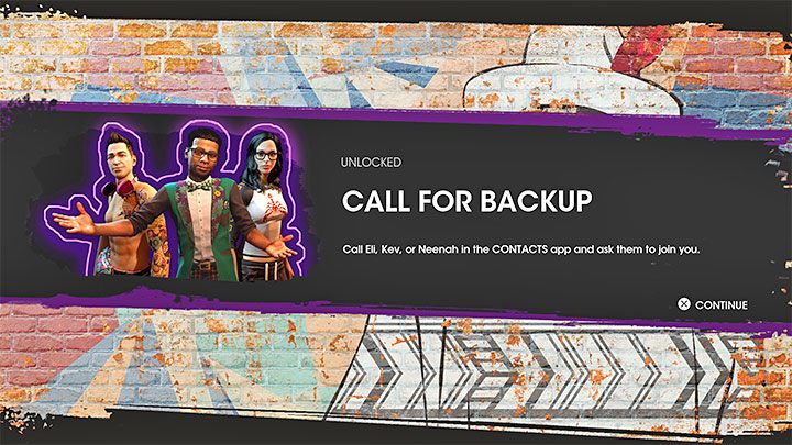 You can't call for allies at first - Saints Row 2022: Companions - Kev, Eli, Neenah - Basics - Saints Row Guide, Walkthrough