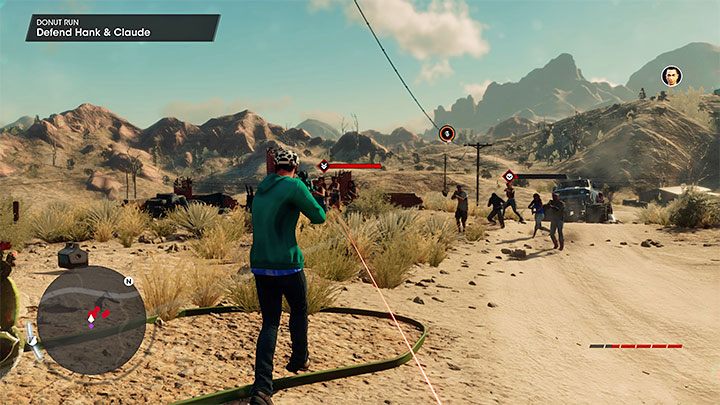 After reaching the hut out in the badlands, talk to Kev's friends - Saints Row 2022: Donut Run - walkthrough - Walkthrough - Saints Row Guide, Walkthrough