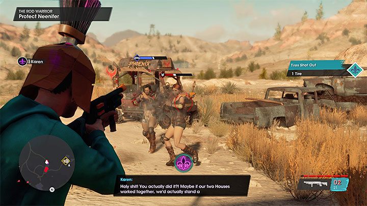 You must protect your companion while she's upgrading the Bowelrod - Saints Row 2022: The Rod Warrior - walkthrough - Walkthrough - Saints Row Guide, Walkthrough