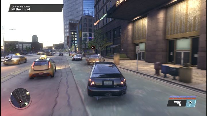 The first target is in a police car driving around the park - Saints Row 2022: Snitches - how to complete? - Wanted - Saints Row Guide, Walkthrough