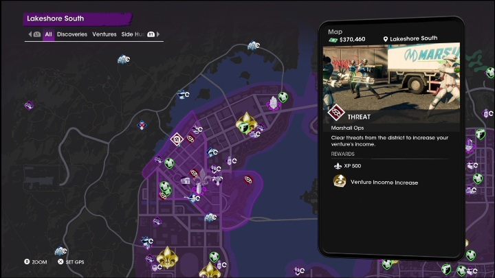 1 - Saints Row 2022: Threats (Lakeshore South) - list and description of activity - Lakeshore South - Saints Row Guide, Walkthrough