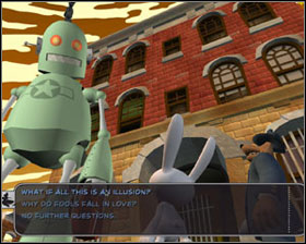 Giant robot Maimtron 9000 attacks you - Episode 201: Ice Station Santa - part 1 - Episode 201: Ice Station Santa - Sam & Max: Season 2 - Game Guide and Walkthrough