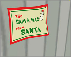 Go down stairs and look at his sole - Episode 201: Ice Station Santa - part 1 - Episode 201: Ice Station Santa - Sam & Max: Season 2 - Game Guide and Walkthrough