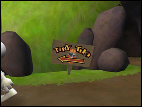 Go through little bridge and talk to baby Jimmy Hoffa - Episode 202: Moai Better Blues - part 1 - Episode 202: Moai Better Blues - Sam & Max: Season 2 - Game Guide and Walkthrough