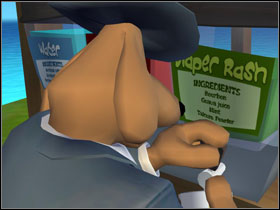 Give the car horn to baby Glenn Miller - Episode 202: Moai Better Blues - part 2 - Episode 202: Moai Better Blues - Sam & Max: Season 2 - Game Guide and Walkthrough