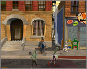 Exit office and talk to zombies - Episode 203: Night of the Raving Dead - part 1 - Episode 203: Night of the Raving Dead - Sam & Max: Season 2 - Game Guide and Walkthrough