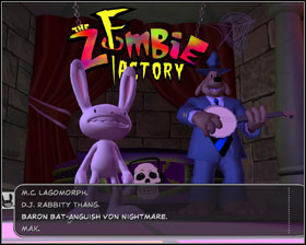 Talk to Jurgen and challenge him - Episode 203: Night of the Raving Dead - part 3 - Episode 203: Night of the Raving Dead - Sam & Max: Season 2 - Game Guide and Walkthrough