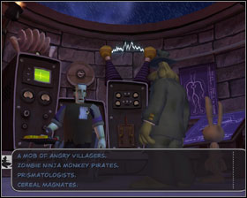 Pull the power switch and talk to Jurgen's Monster - Episode 203: Night of the Raving Dead - part 4 - Episode 203: Night of the Raving Dead - Sam & Max: Season 2 - Game Guide and Walkthrough