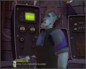 Give Soul Mater to Monster and use Soul Sucker - Episode 203: Night of the Raving Dead - part 6 - Episode 203: Night of the Raving Dead - Sam & Max: Season 2 - Game Guide and Walkthrough