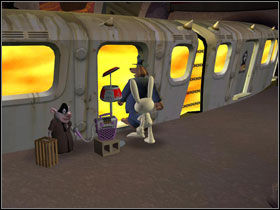 Go down to sewer and give token to Harry - Episode 205: Whats New, Beelzebub? - part 1 - Episode 205: Whats New, Beelzebub? - Sam & Max: Season 2 - Game Guide and Walkthrough