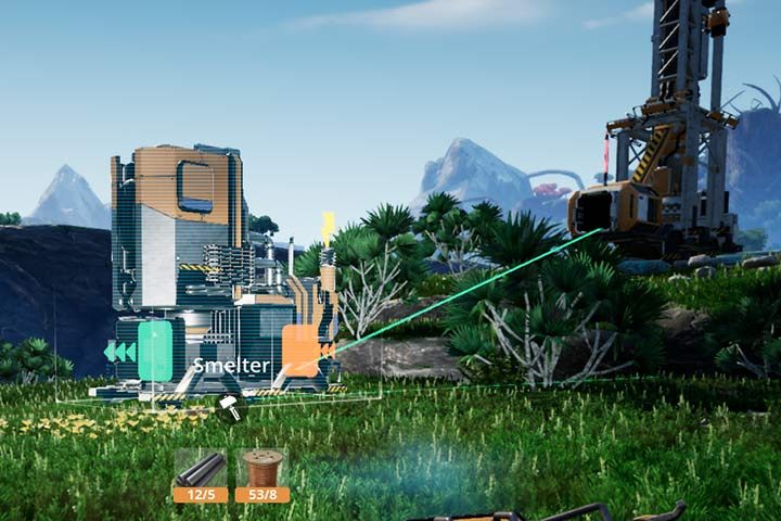 Building in mesh mode helps you maintain order in your base. - Building factories in Satisfactory - 10 Important Tips - Satisfactory Guide