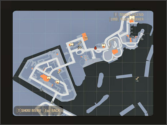 1 - Map - Downtown - Scarface: The World is Yours - Game Guide and Walkthrough