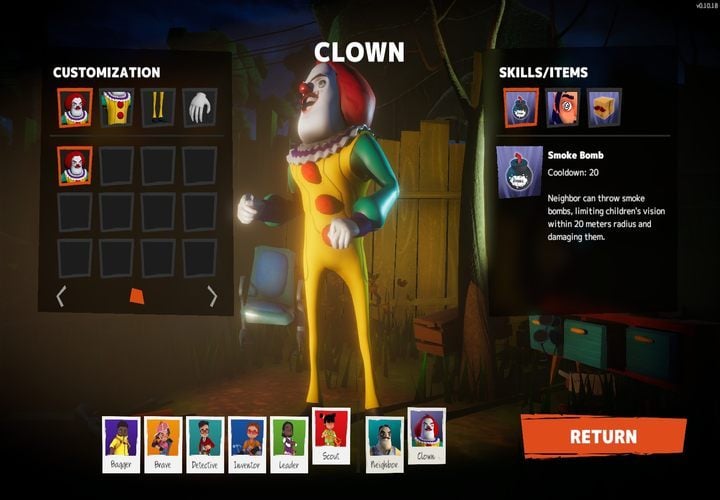 When you decide not to wear the skin, you can still choose it - you may not be able to use the skin, but its active and passive abilties are unlocked - you can use them as a standard neighbor - Secret Neighbor Guide