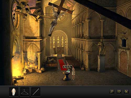 Now the baptismal font can be used, especially water inside it - Climb the statue - Chapter 1 - Berlin, Germany - Secret Files 3: The Archimedes Code - Game Guide and Walkthrough