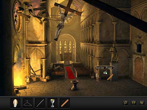 Now take the shelf from the book shelf and place it in the enlarged joint next to the statue - Climb the statue - Chapter 1 - Berlin, Germany - Secret Files 3: The Archimedes Code - Game Guide and Walkthrough