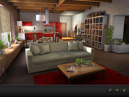 So take a look at the Max's backpack standing next to the bookshelf to the right - Find the meaning of Max's mysterious words - Chapter 1 - Berlin, Germany - Secret Files 3: The Archimedes Code - Game Guide and Walkthrough