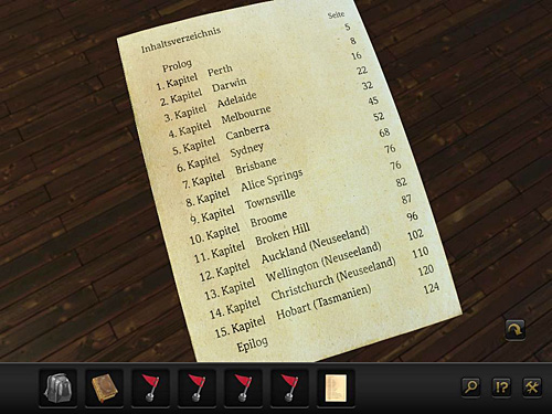 You'll find out that third chapter was about Adelaide, seventh - about Brisbane, tenth - about Broome and fifteenth - about Hobart - Find the meaning of Max's mysterious words - Chapter 1 - Berlin, Germany - Secret Files 3: The Archimedes Code - Game Guide and Walkthrough