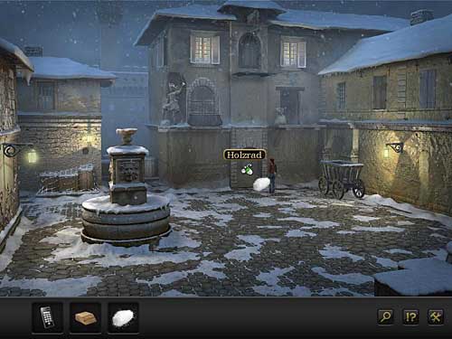 Use the salt on the wooden wheel on the building - it manages the cargo lift from the highest floor but now is covered with ice and you have to melt it to get the lift working - Get the sword - Chapter 3 - Florence, Italy - Secret Files 3: The Archimedes Code - Game Guide and Walkthrough