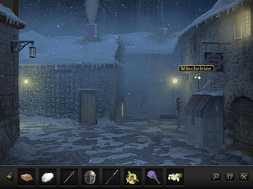 Go down the net to the ground and again use the sword to cut off the clothes line on the right - Disable guards - Chapter 3 - Florence, Italy - Secret Files 3: The Archimedes Code - Game Guide and Walkthrough