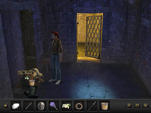 Now pour water from the bucket on sleeping merchant - Follow An-Nasir - Chapter 3 - Florence, Italy - Secret Files 3: The Archimedes Code - Game Guide and Walkthrough