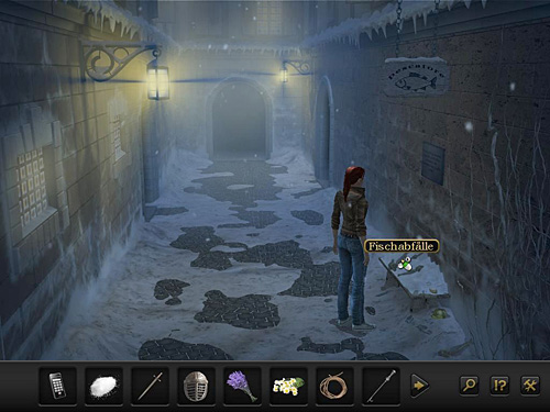 Awaken angry fishmonger will throw at Nina fish offal - Follow An-Nasir - Chapter 3 - Florence, Italy - Secret Files 3: The Archimedes Code - Game Guide and Walkthrough