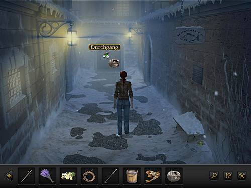 Once you get again in the alley with three exits and release the cat on any of them - he will follow the stink of fish and show Nina further way - the central exit - Follow An-Nasir - Chapter 3 - Florence, Italy - Secret Files 3: The Archimedes Code - Game Guide and Walkthrough